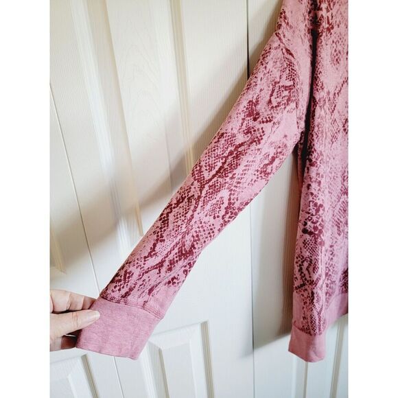 Chico's 2 Mauve Maroon Pullover Sweatshirt Size L/S Cotton Blnd Rnd Neck Large - Picture 5 of 9